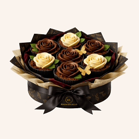 Bouquet Royale de Rosas de Chocolate (Pack elegante de rosas de chocolate para regalo especial) (7 Rosas)